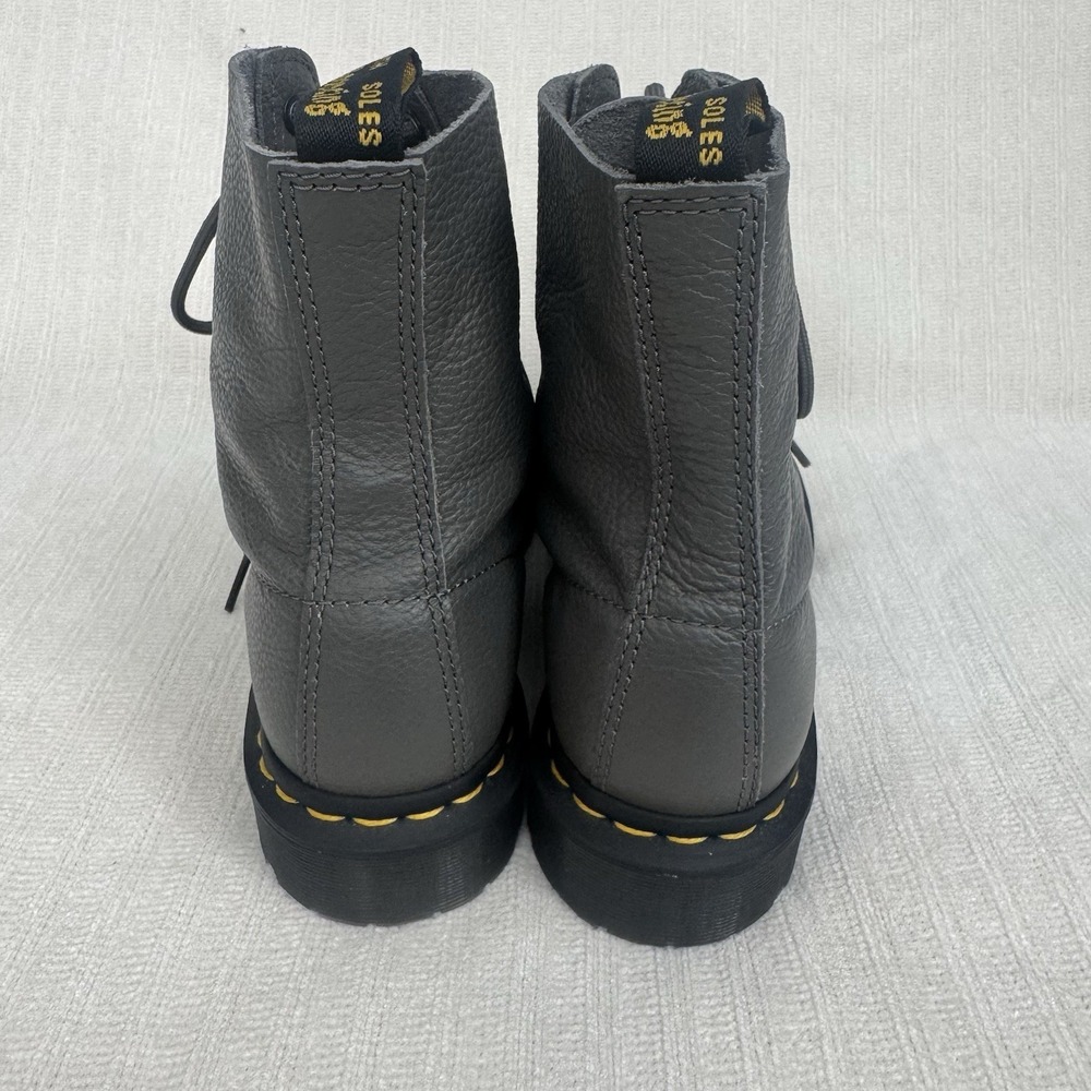 Dr Martens 1460 Pascal Leather 8 Eye Boots Gray Womens 7 NWOT - Picture 4 of 14